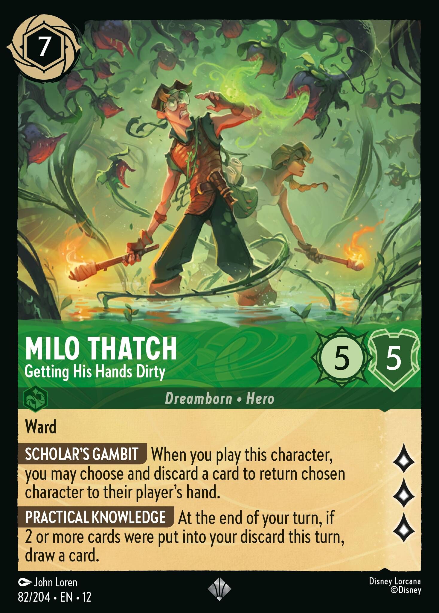 Wilds Unknown - 82/204 Milo Thatch - Getting His Hands Dirty SR