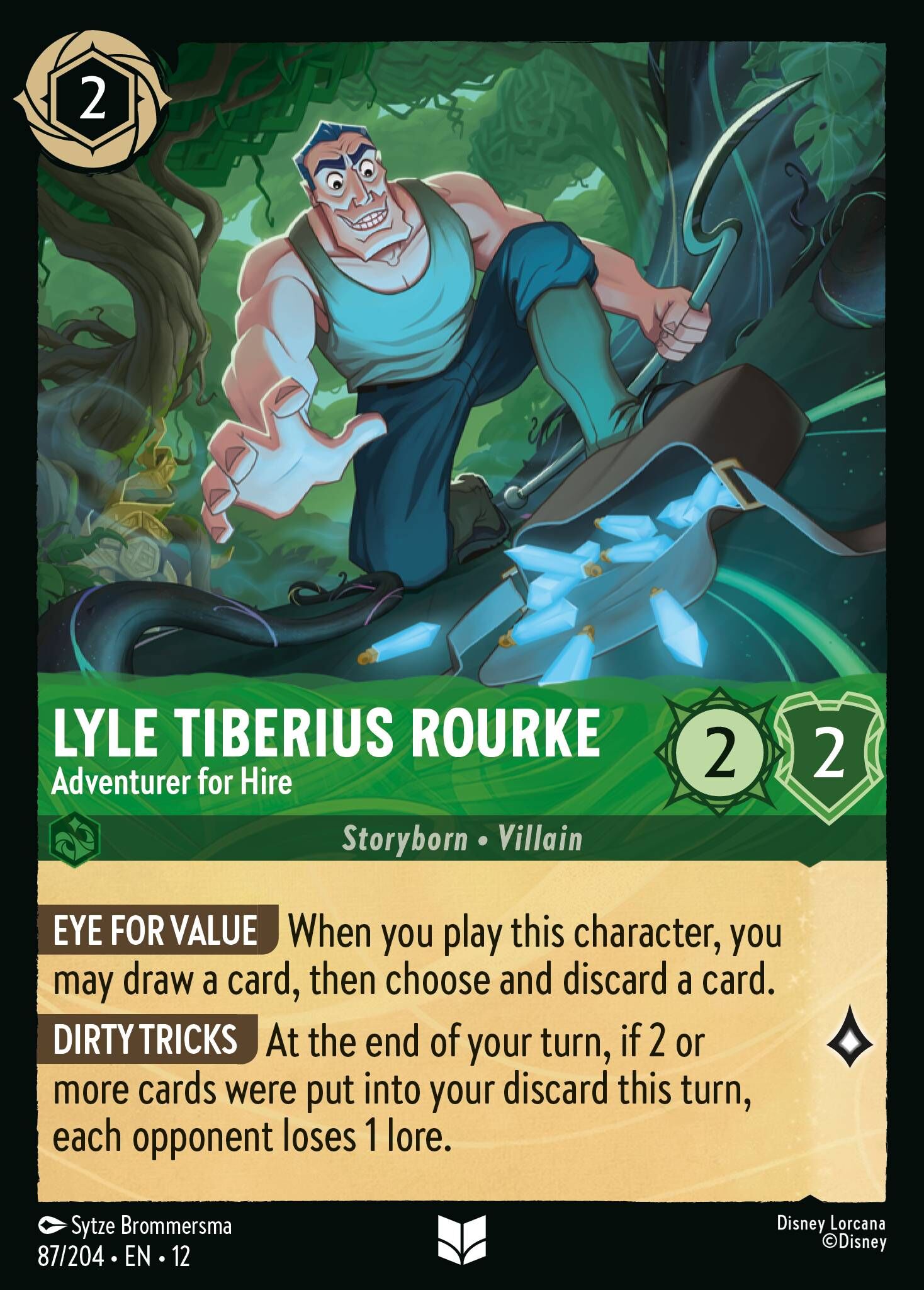 Wilds Unknown - 87/204 Lyle Tiberius Rourke - Adventurer for Hire UC