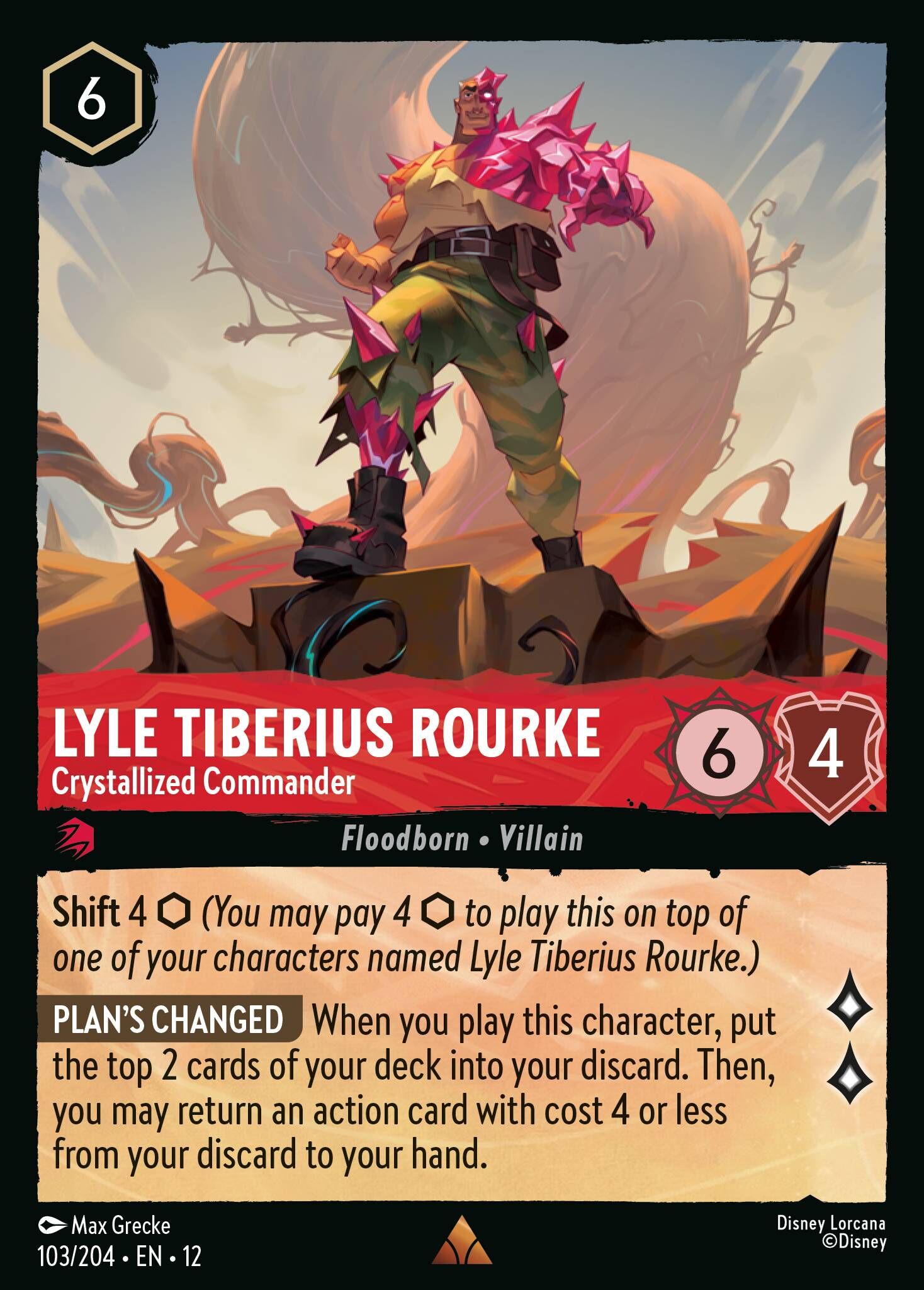 Wilds Unknown - 103/204 Lyle Tiberius Rourke - Crystallized Commander R