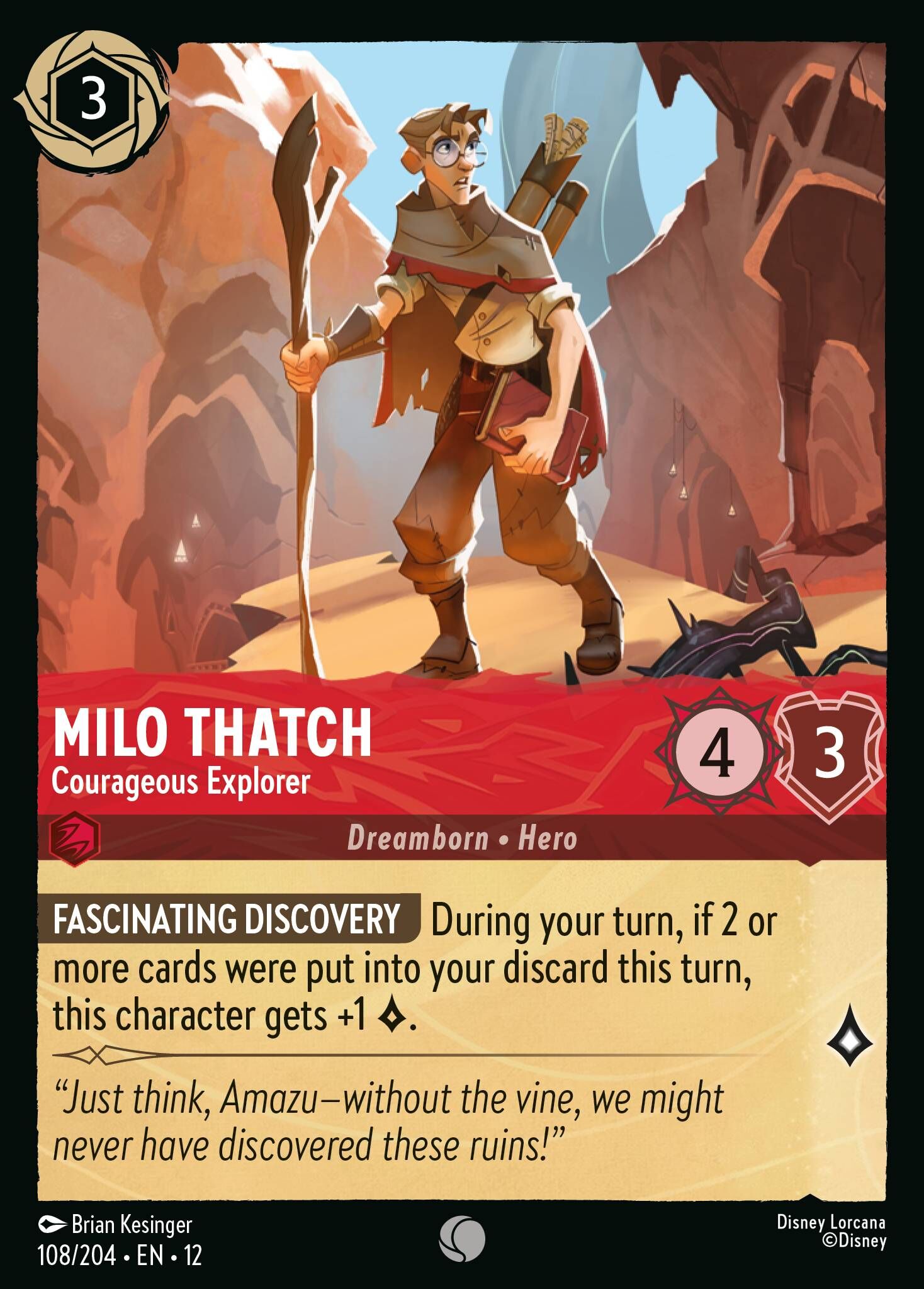 Wilds Unknown - 108/204 Milo Thatch - Courageous Explorer C
