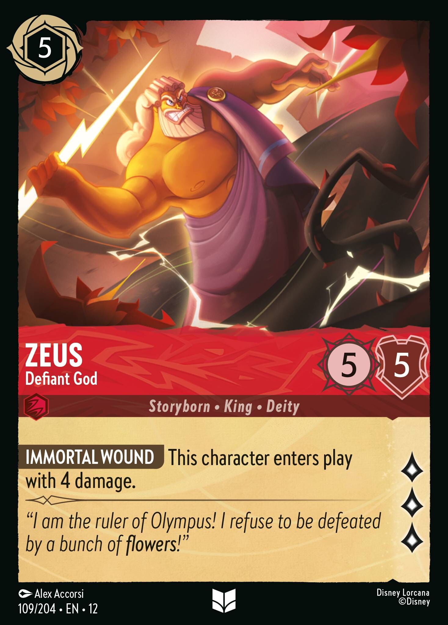 Wilds Unknown - 109/204 Zeus - Defiant God UC