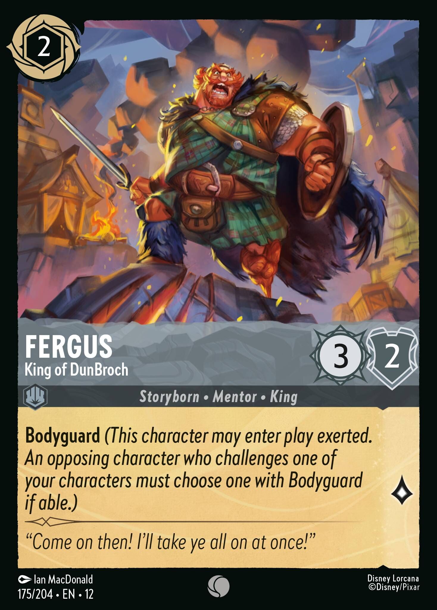 Wilds Unknown - 175/204 Fergus - King of DunBroch C