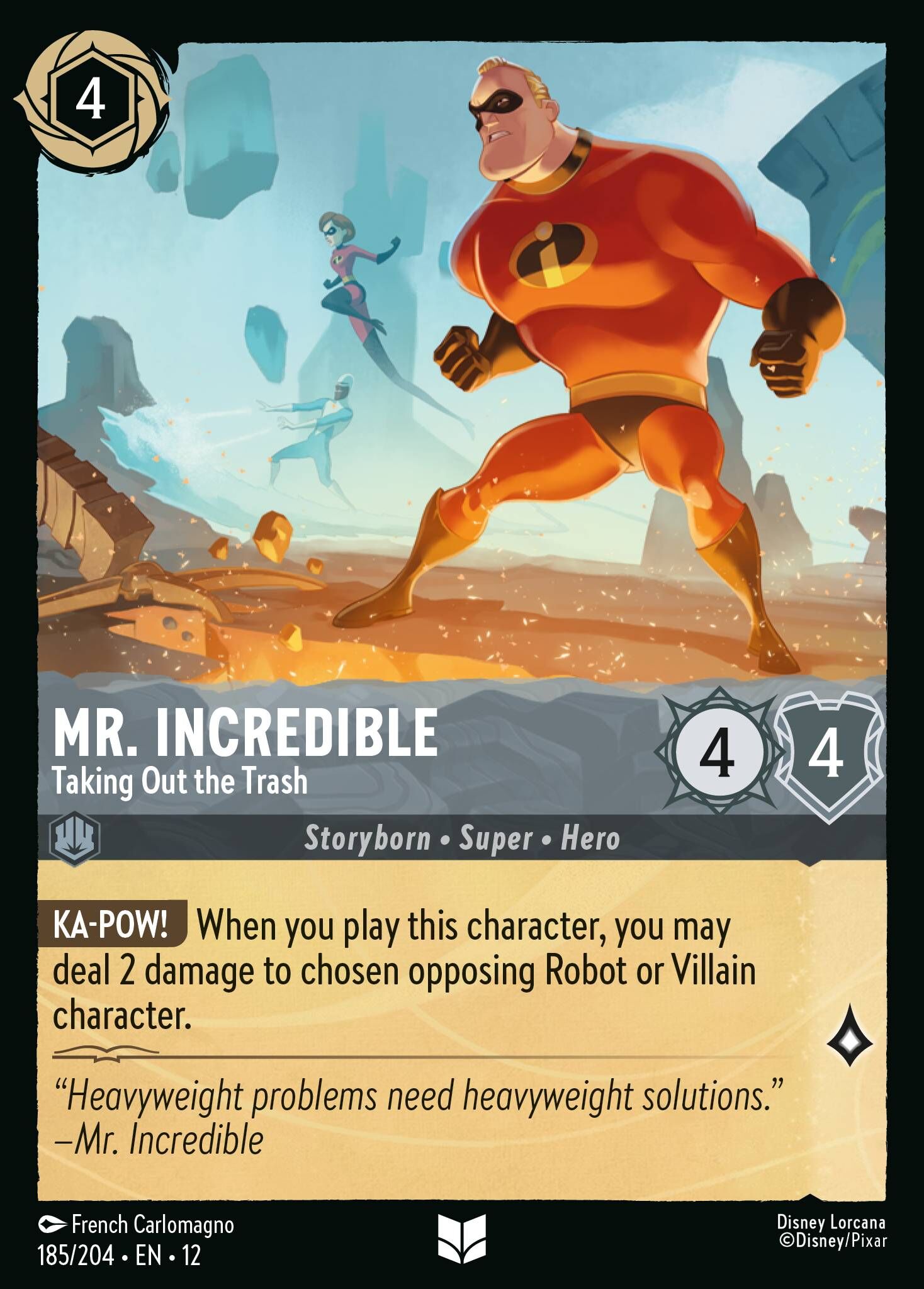 Wilds Unknown - 185/204 Mr. Incredible - Taking Out the Trash UC