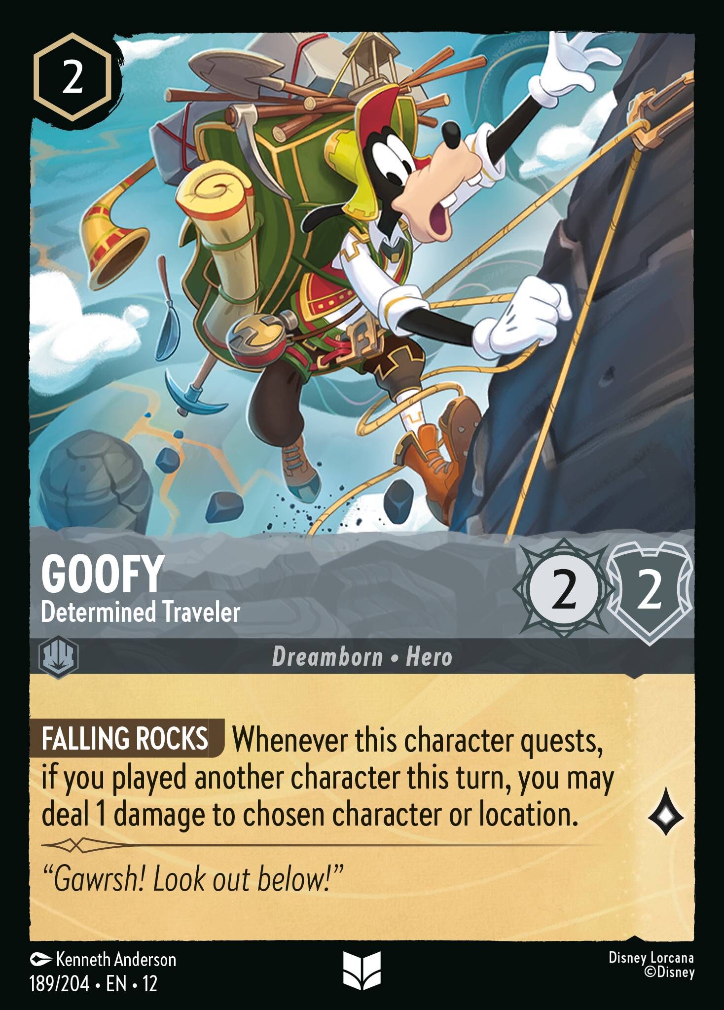 Wilds Unknown - 189/204 Goofy - Determined Traveler UC