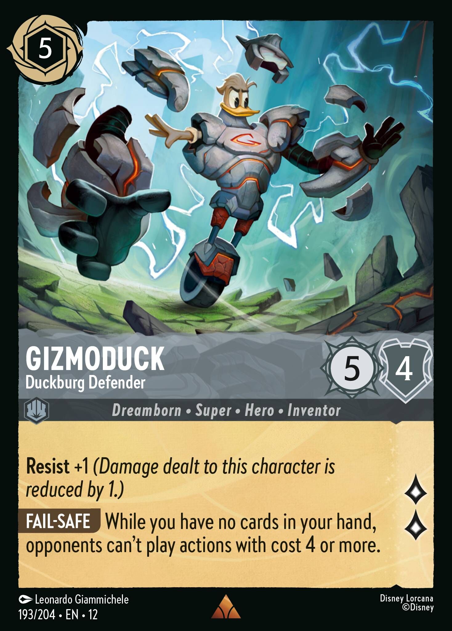Wilds Unknown - 193/204 Gizmoduck - Duckburg Defender R
