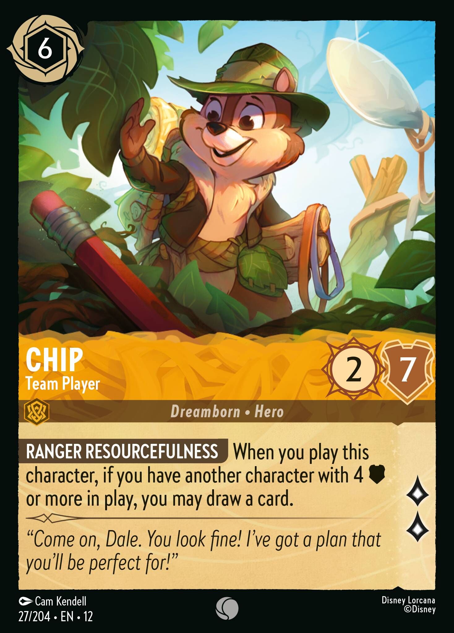 Wilds Unknown - 27/204 Chip – Team Player (Foil) C