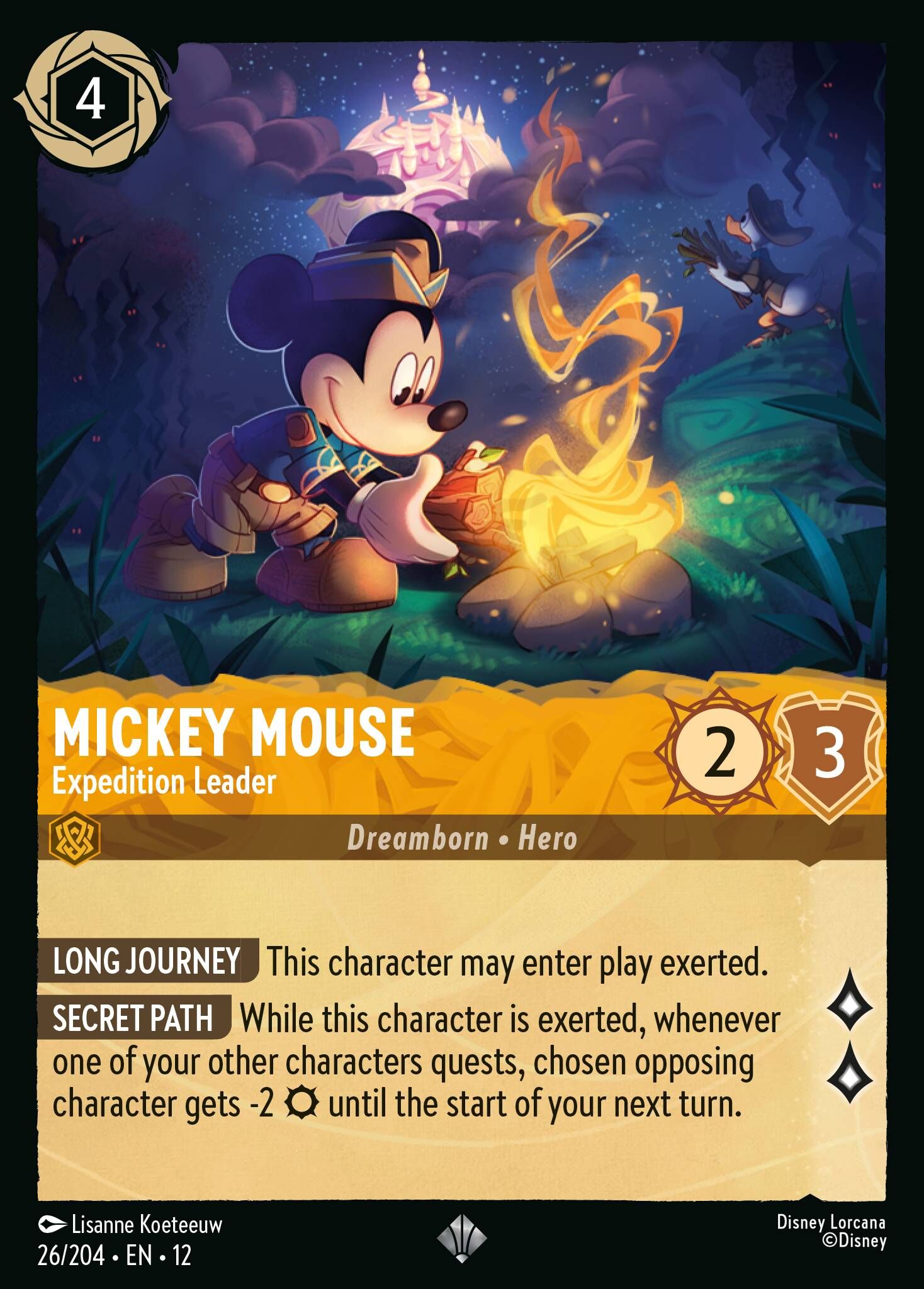 Wilds Unknown - 26/204 Mickey Mouse – Expedition Leader (Foil) SR
