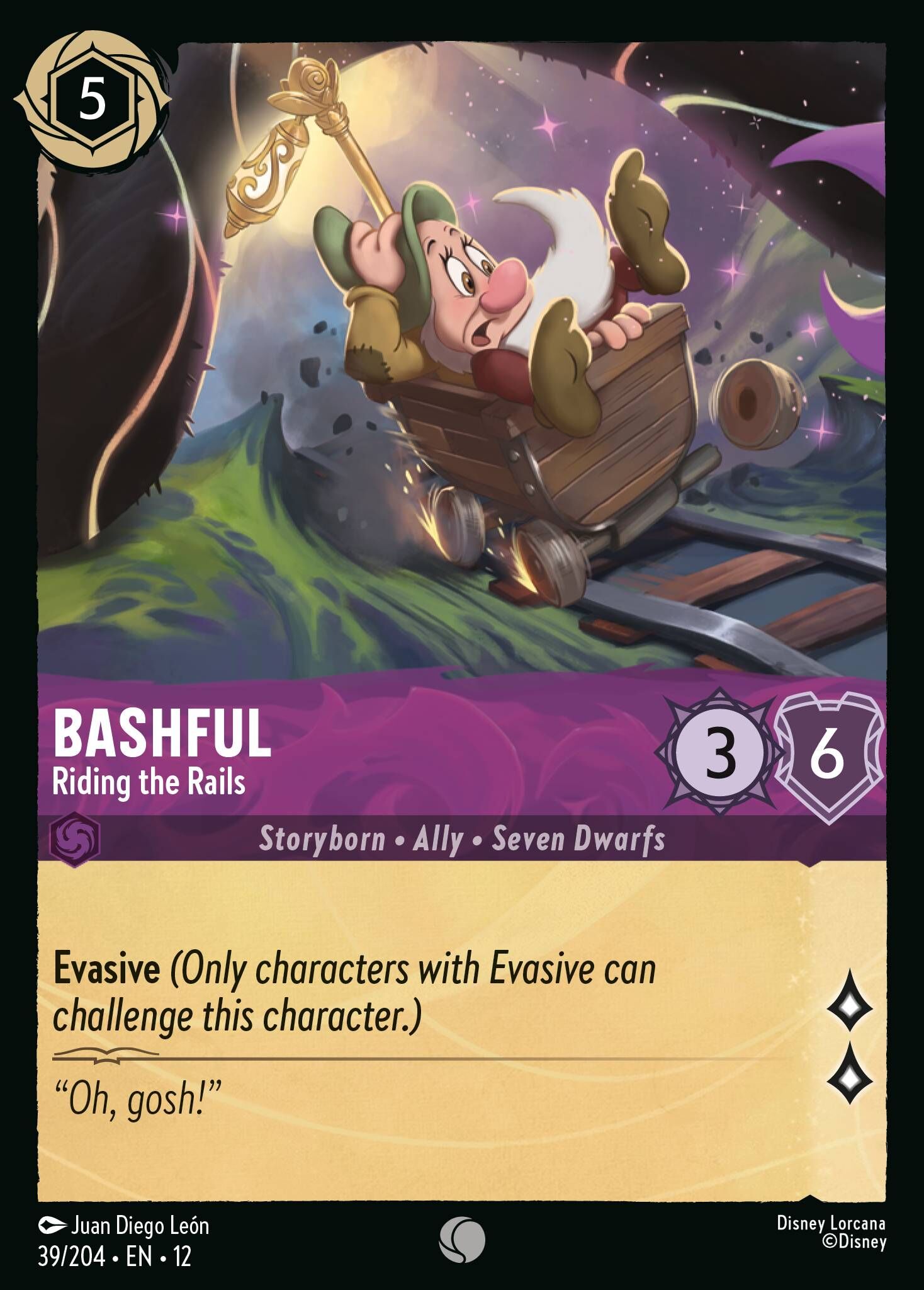 Wilds Unknown - 39/204 Bashful - Riding the Rails (Foil) C