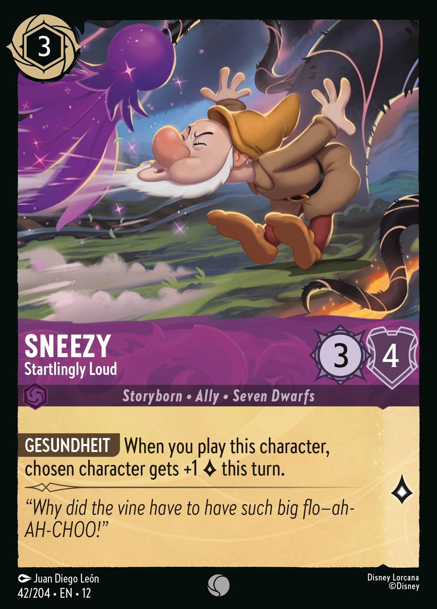 Wilds Unknown - 42/204 Sneezy - Startlingly Loud (Foil) C