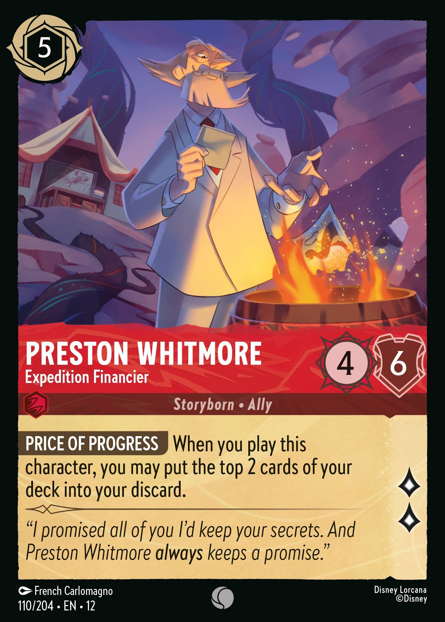 Wilds Unknown - 110/204 Preston Whitmore - Expedition Financier (Foil) C