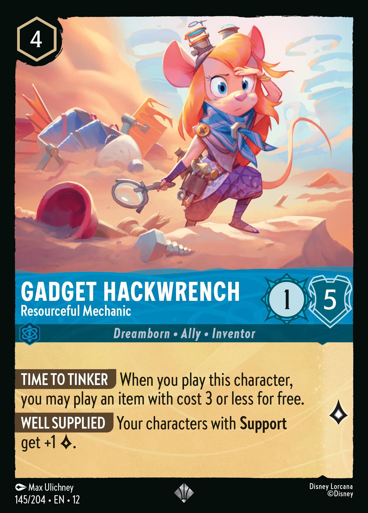 Wilds Unknown - 145/204 Gadget Hackwrench - Resourceful Mechanic (Foil) SR