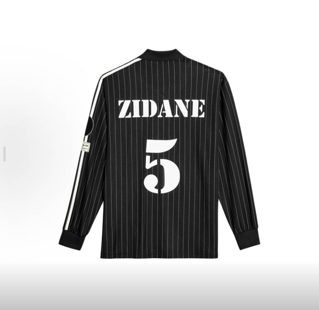 【代購】席丹  ZIDANE Y-3 EL5 Football Longsleeve  Black｜條紋字母長袖足球衣｜男女同款