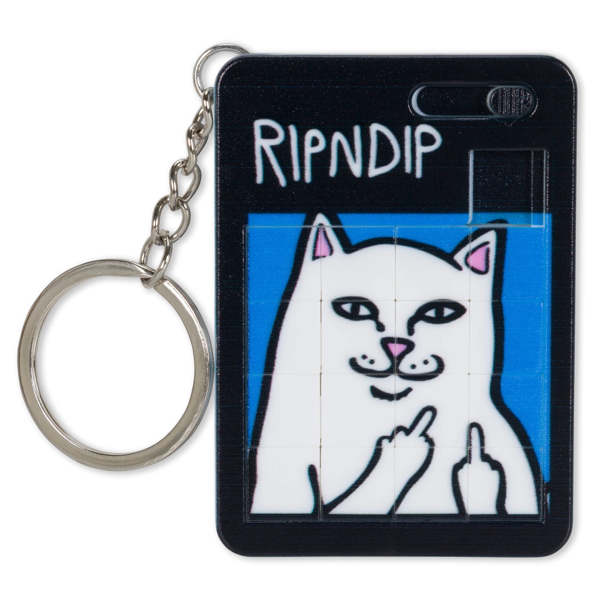 RIPNDIP 中指貓 LORD NERMAL 拼圖鑰匙扣