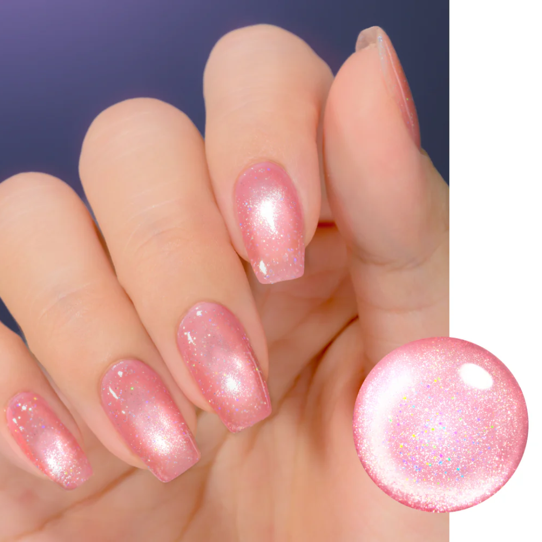 日本Gelme1 Magnetism Gel 可撕式Gel貓眼磁石Gel甲油 GMG3-20 Radiant Bloom 粉柔星閃
