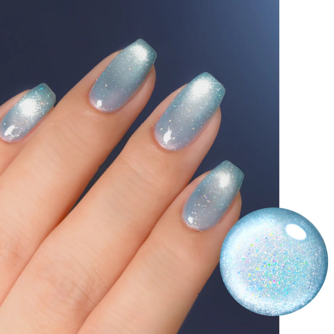 日本Gelme1 Magnetism Gel 可撕式Gel貓眼磁石Gel甲油 GMG3-19 Crystal Bubble 柔光冰藍