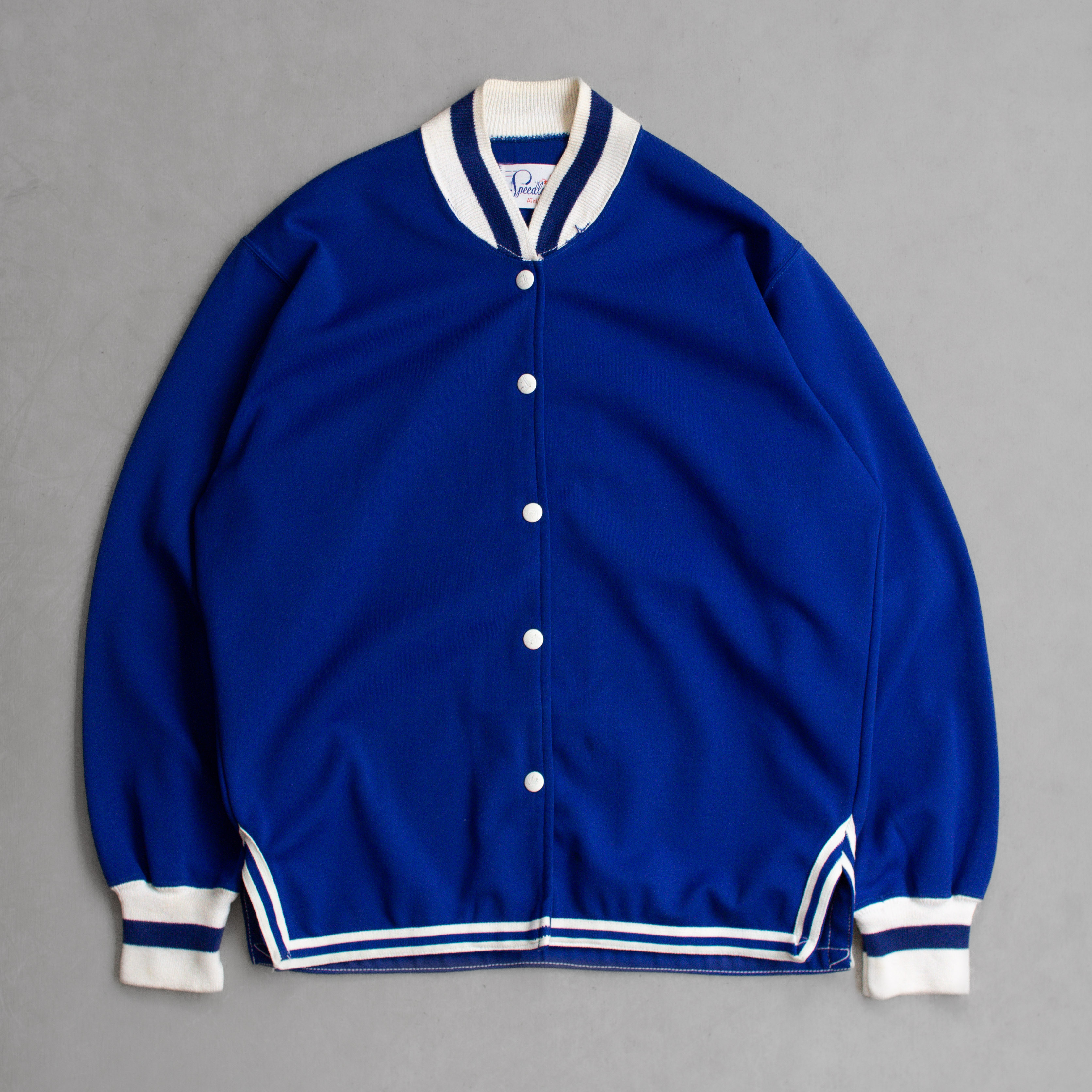 70S SPEEDLINE ATHLETIC JACKET 美國 藍色 滾邊 長袖 運動 外套
