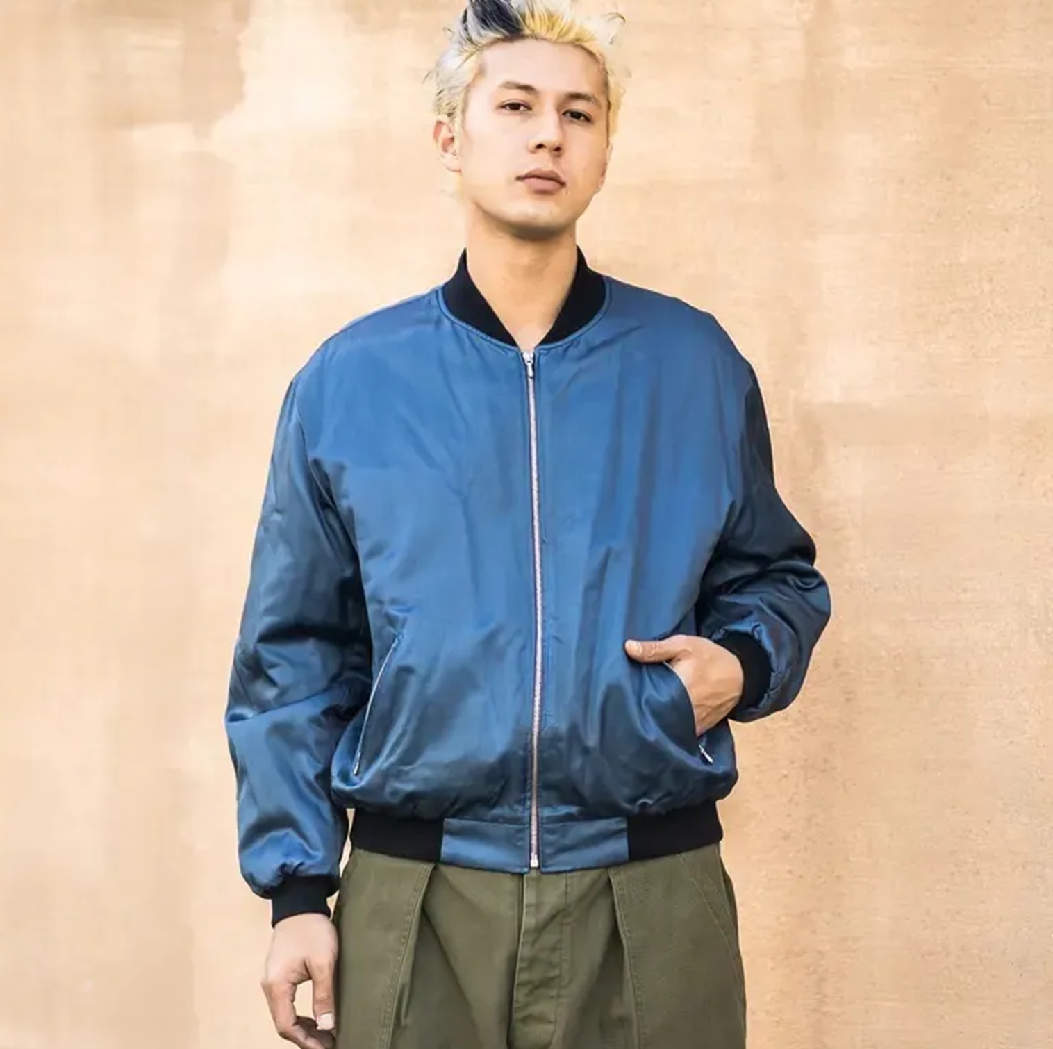LAST PCS: A.PRESSE VINATGE SILK VISCOSE TOUR JACKET (26SAP-01-28) - BLUE SIZE 3 PRE ORDER ITEM (預訂中)