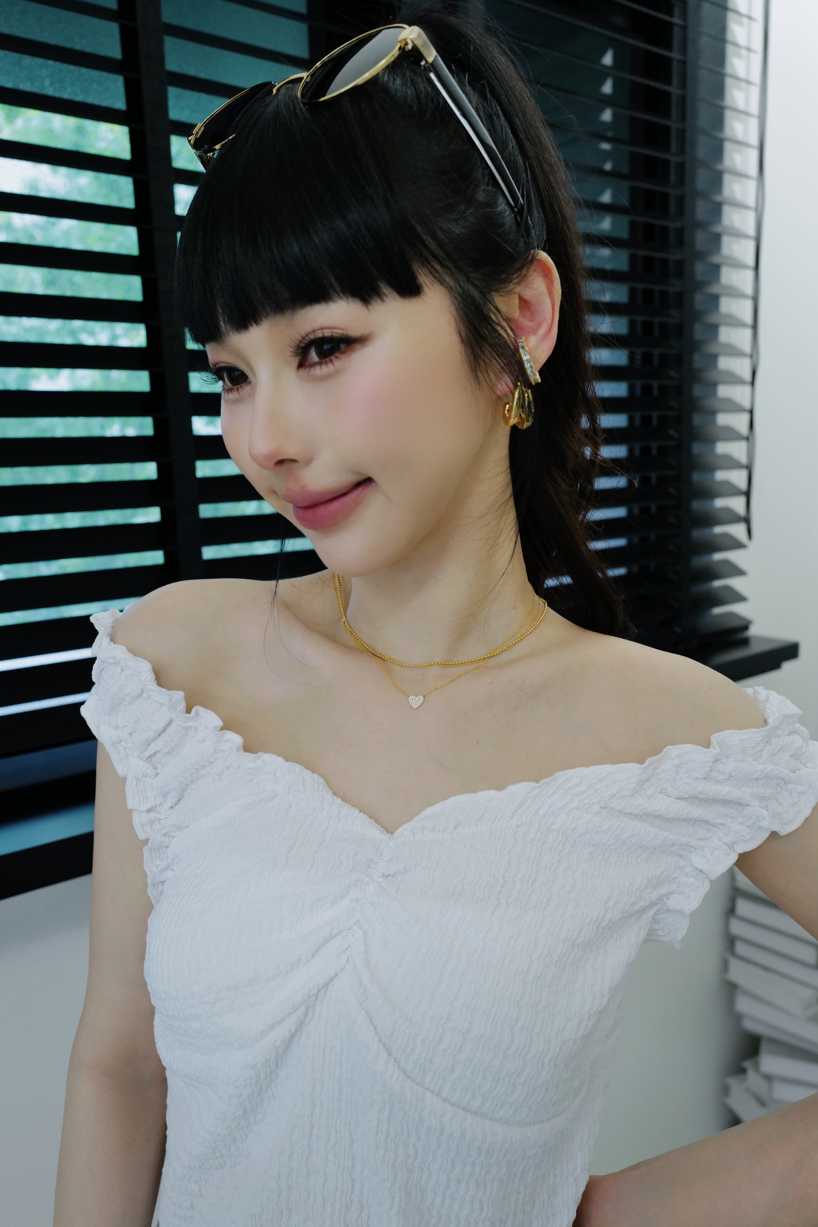 滿鑽愛心純銀項鍊 HD75