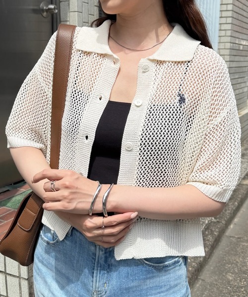 日本🇯🇵連線 U.S. POLO ASSN. × SETUP7 夏季刺繡網眼針織衫 短袖 休閒 刺繡 針織 網眼 Polo衫 4色(任買兩件711免運)/預購