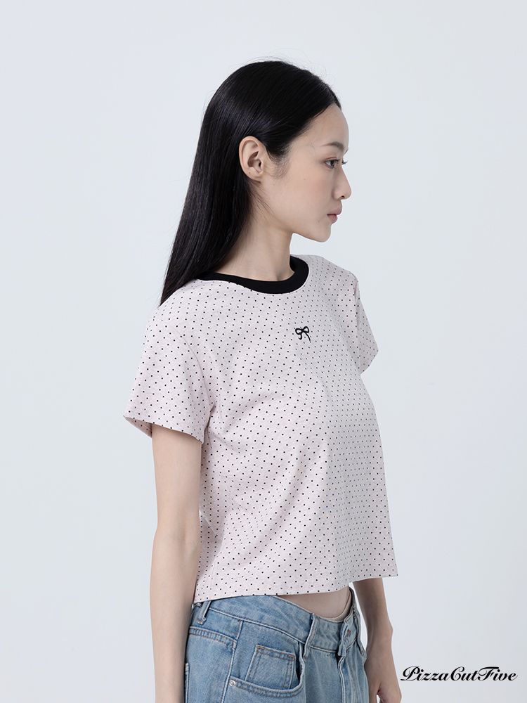 [兩件999]蝴蝶結點點印花短版T恤 PizzaCutFive PCF262424095