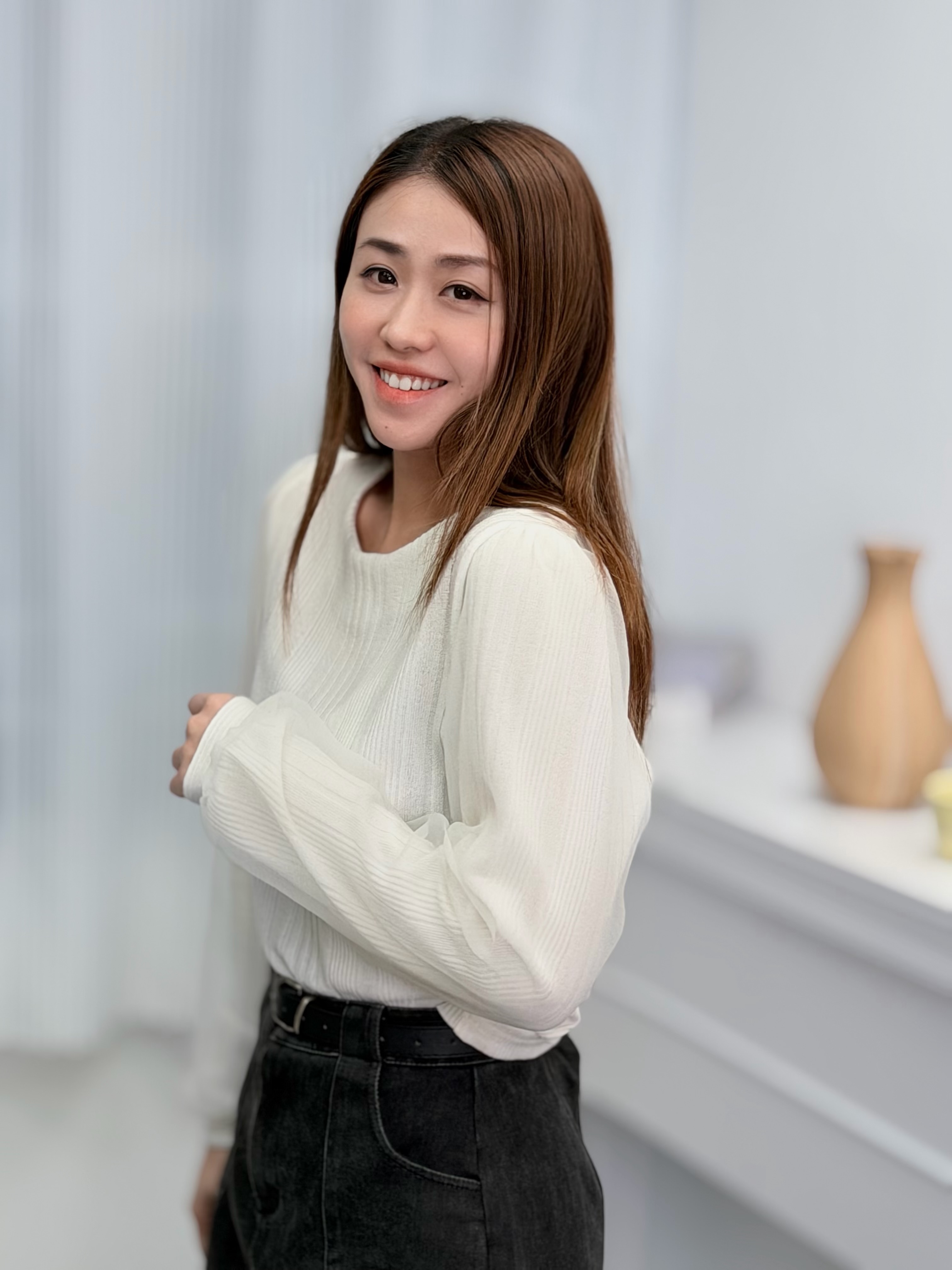 H1016🤎泡泡袖麻花針織上衣
