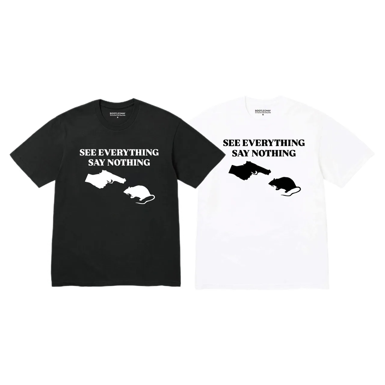 Bootlegway｜"RAT" Tee (Black/White)