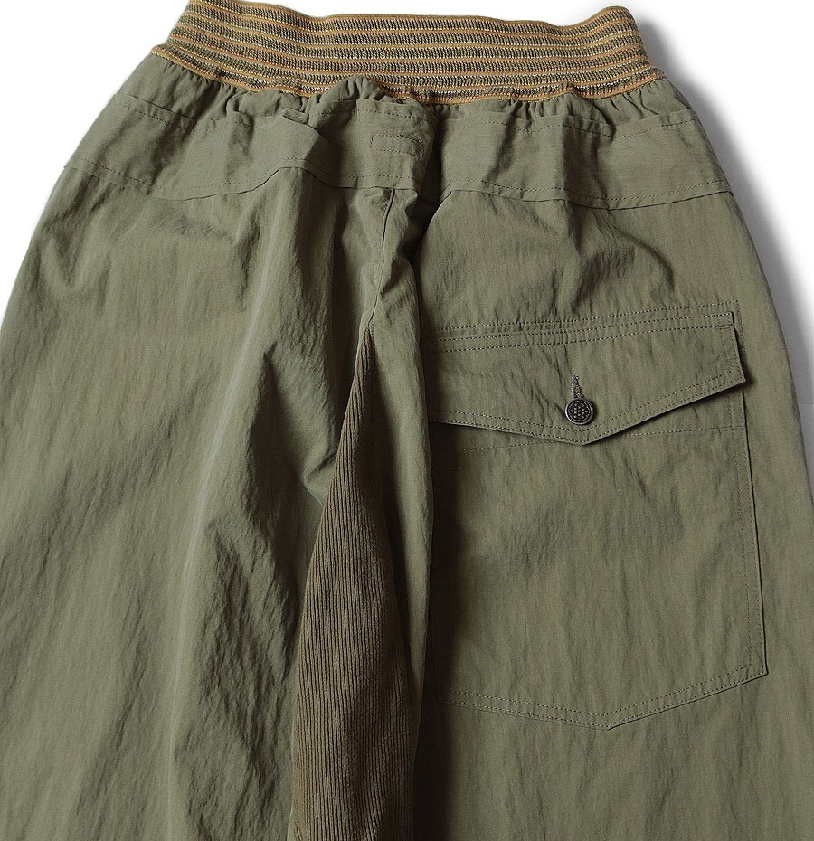 KAPITAL Ripstop AVIATOR Suit CUT PANTS - OLIVE PRE ORDER ITEM (預訂中)