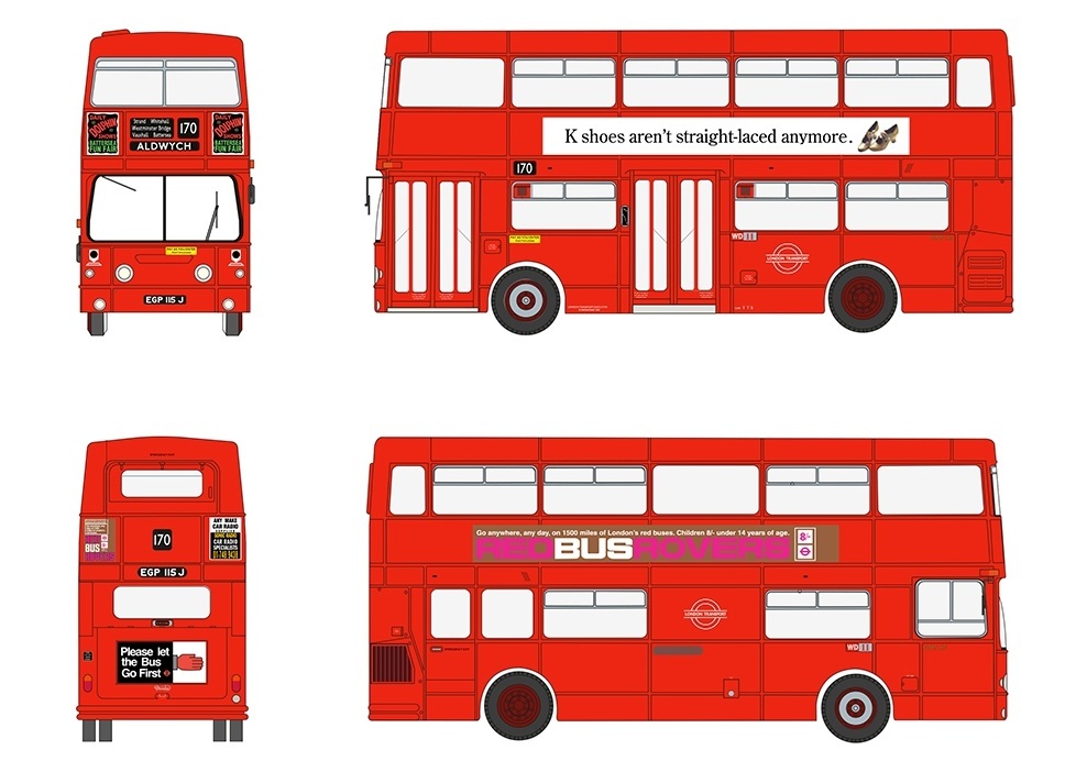 預訂:1/76 EFE London Transport Daimler Fleetline DMS115 EGP 115J - 170 (E43001)