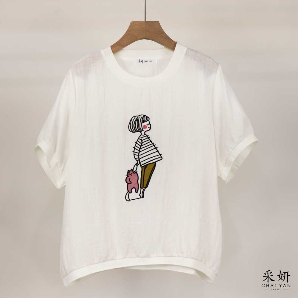 亮感小女孩短袖上衣
