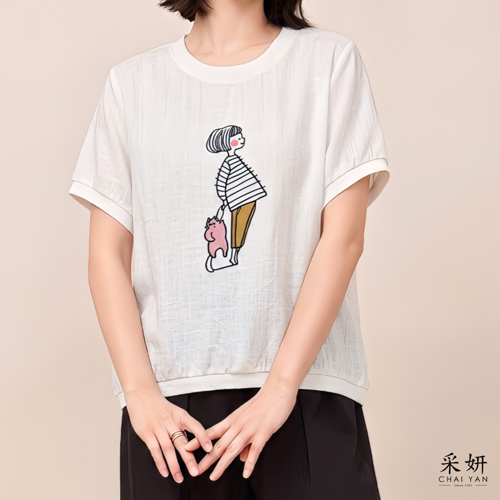 亮感小女孩短袖上衣