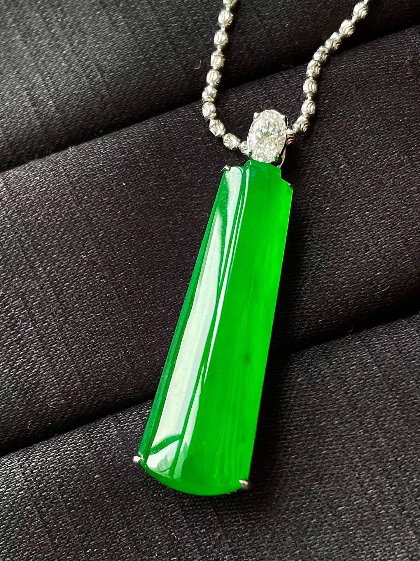 翡翠高冰陽綠無事牌吊墜,天然翡翠A玉, 緬甸玉, Jade, Jadeite