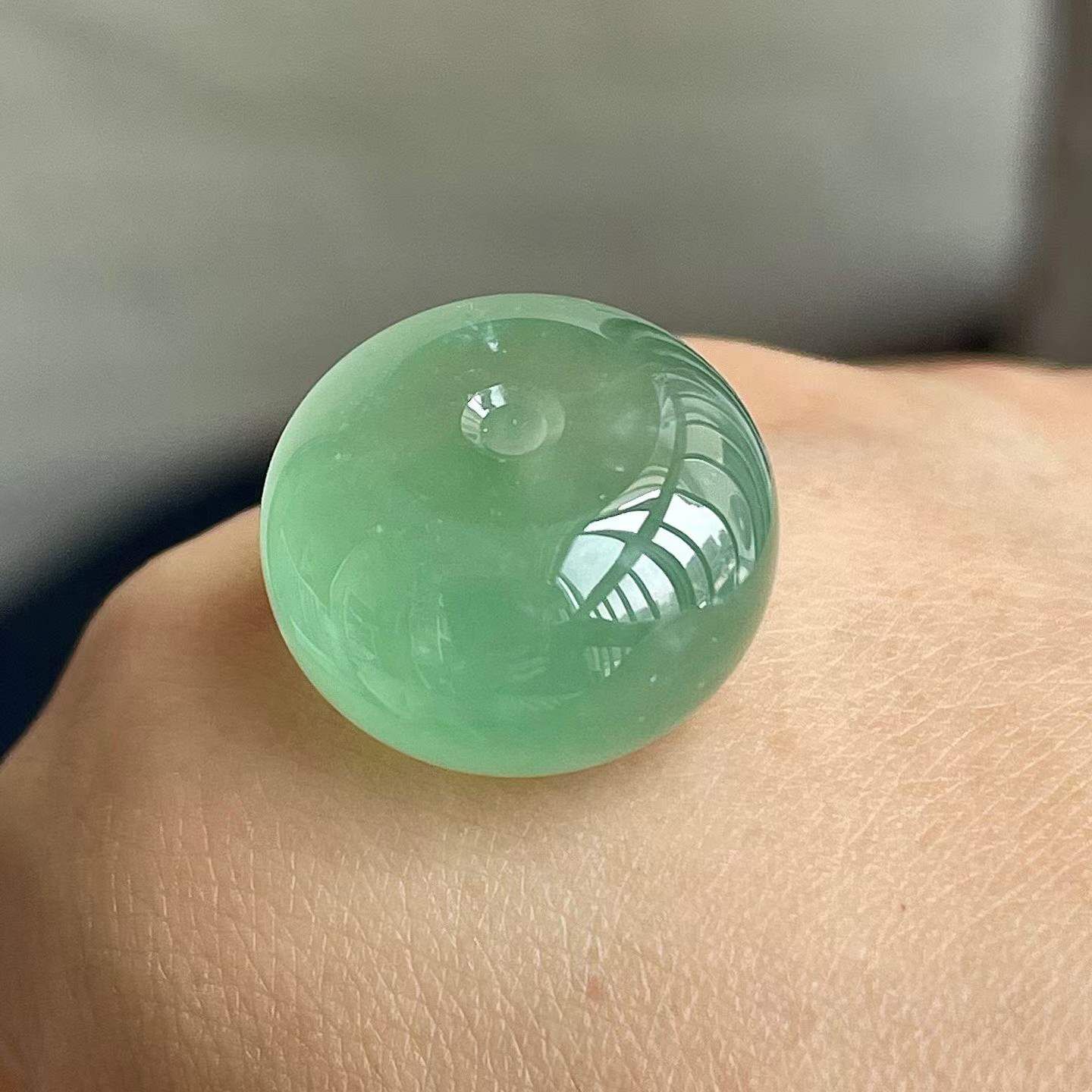 翡翠高冰晴綠路路通吊墜,天然翡翠A玉, 緬甸玉, Jade, Jadeite