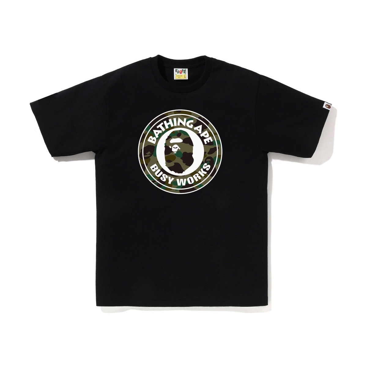 -(B4b04)- A BATHING APE BAPE GLITCH WOODLAND CAMO BUSY WORKS TEE 森林迷彩 工作 短Ｔ 綠迷彩 /黃迷彩