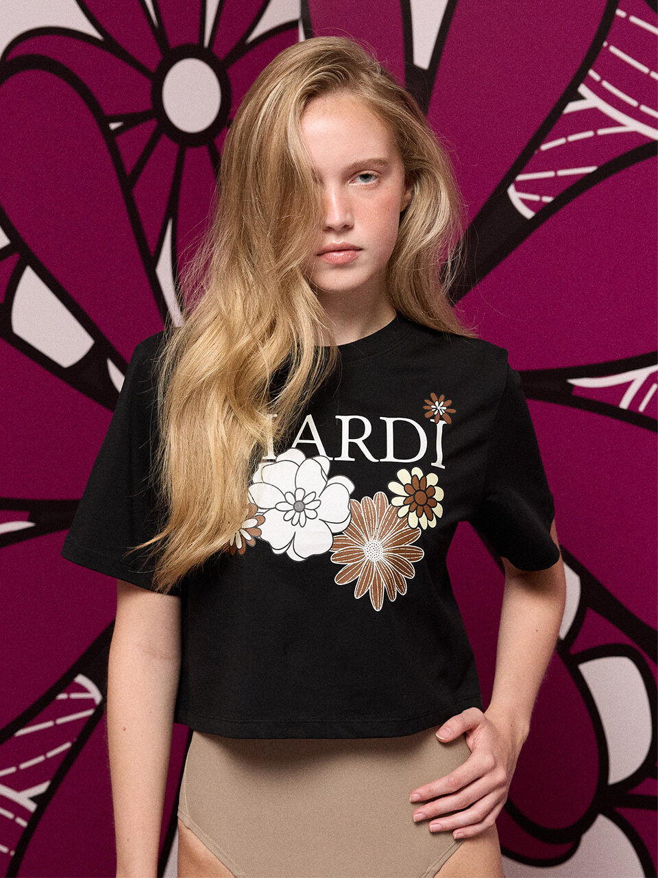 Mardi Mercredi [ACTIF] CROP TSHIRT FLOWER JARDIN