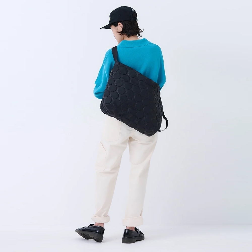 Bag'n'Noun｜DOTS SHOULDER單肩包 雙拉鍊 - 黑 (70020954BLACK)