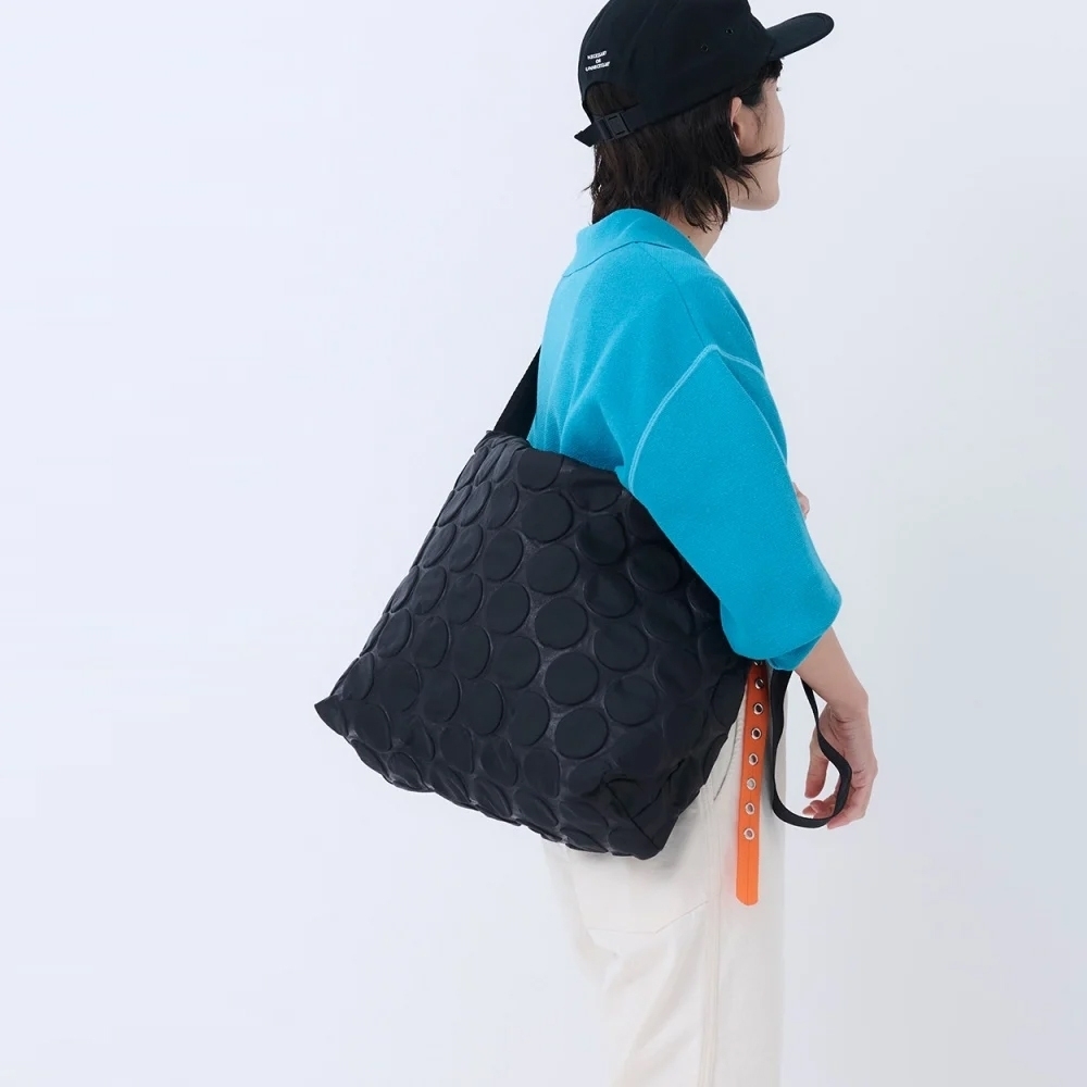 Bag'n'Noun｜DOTS SHOULDER單肩包 雙拉鍊 - 黑 (70020954BLACK)
