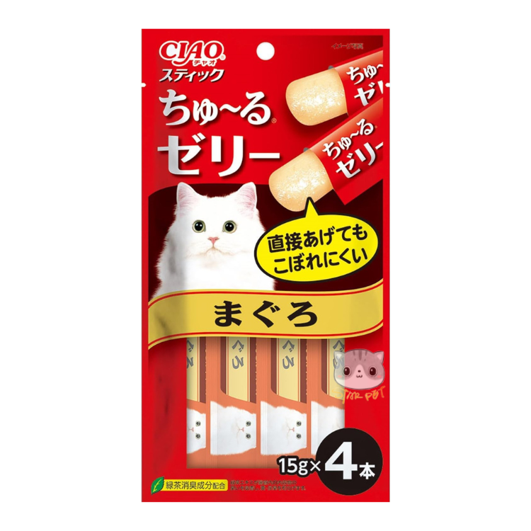 Ciaoちゅ〜る Jelly啫喱 吞拿魚 貓條 15g × 4支