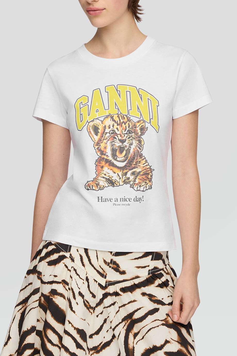 GANNI｜基本款貼身老虎短袖上衣