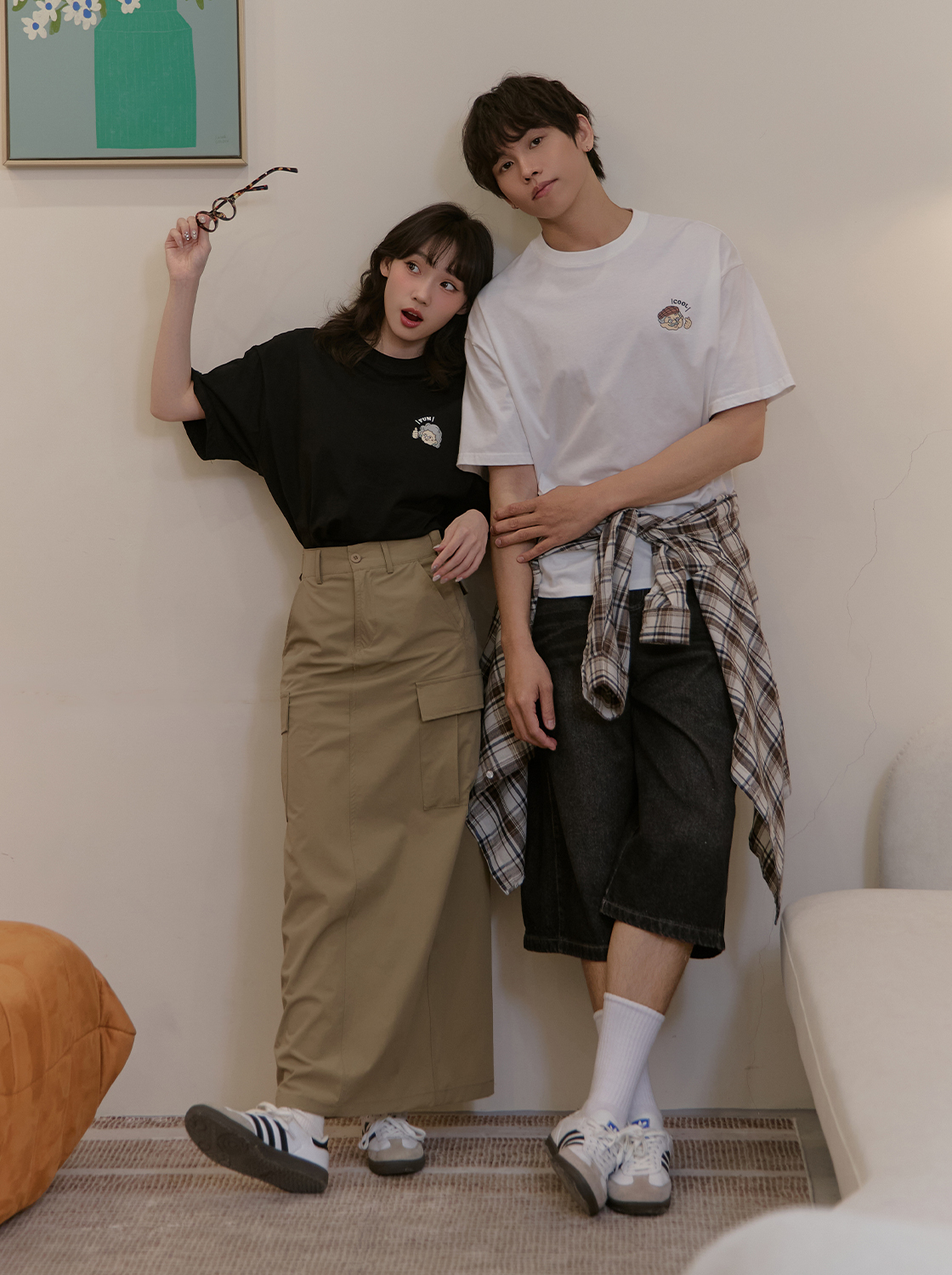 【3件999】【期間限定】趣味人物印花TEE
