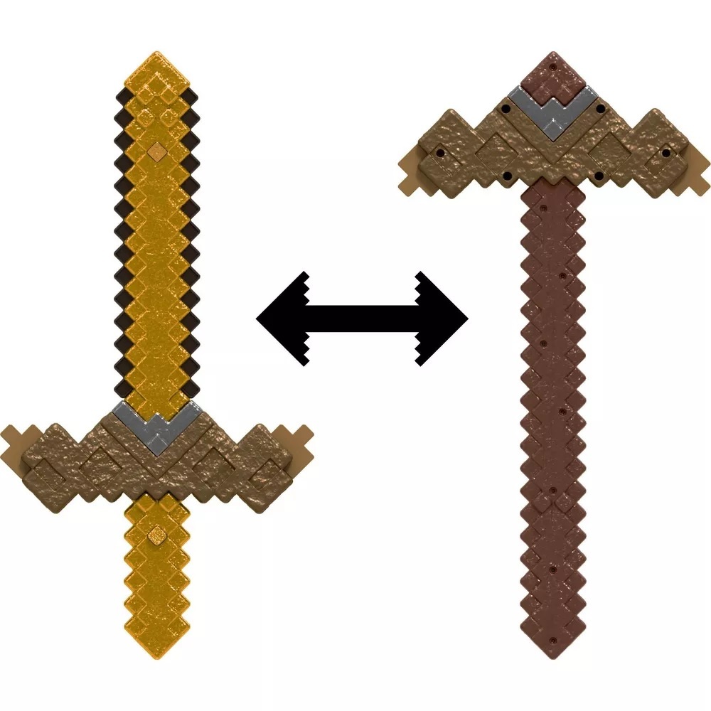 【玩具研究中心】MATTEL 美泰兒 Minecraft 麥塊系列 二合一劍