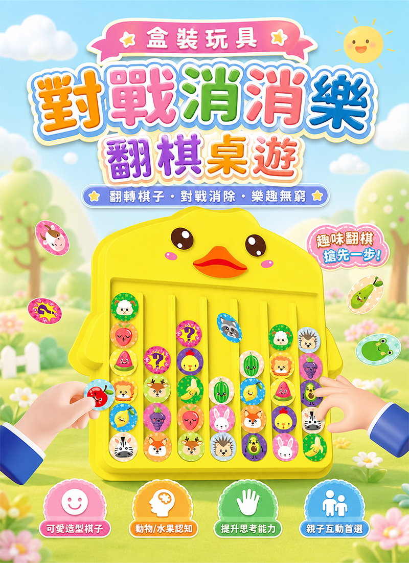 盒裝玩具 對戰消消樂翻棋桌遊 BK1726