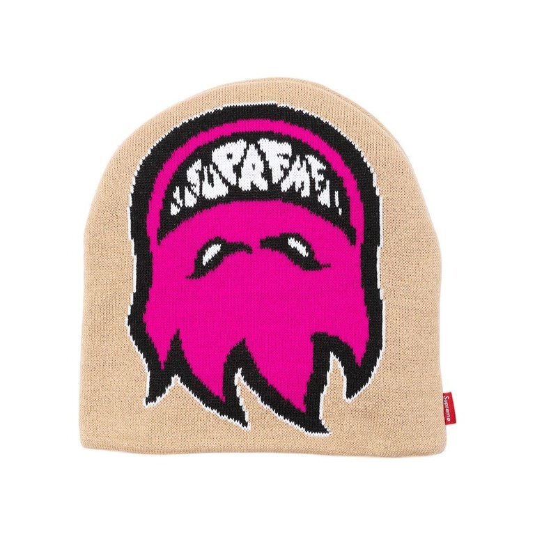 SUPREME SPILTFIRE BEANIE 火焰 毛帽  黑色/白色/深藍/米色-SS26BN14