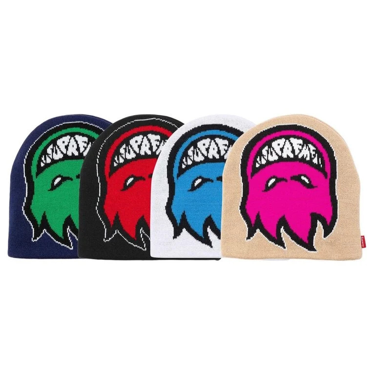 SUPREME SPILTFIRE BEANIE 火焰 毛帽  黑色/白色/深藍/米色-SS26BN14