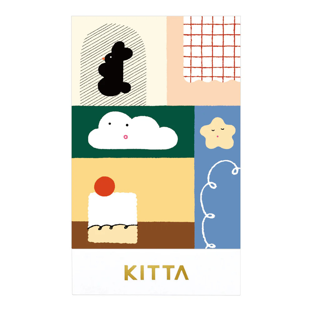 KITTA 和紙膠帶 回家 Clear 透明割型貼紙｜KING JIM 日本
