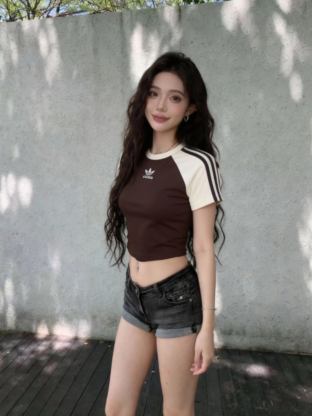 ADIDAS ORIGINALS BABY 條紋 圓領 短袖 女款