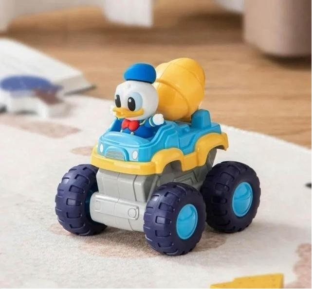 【玩具研究中心】迪士尼 組裝磨輪工程車 唐老鴨水泥車