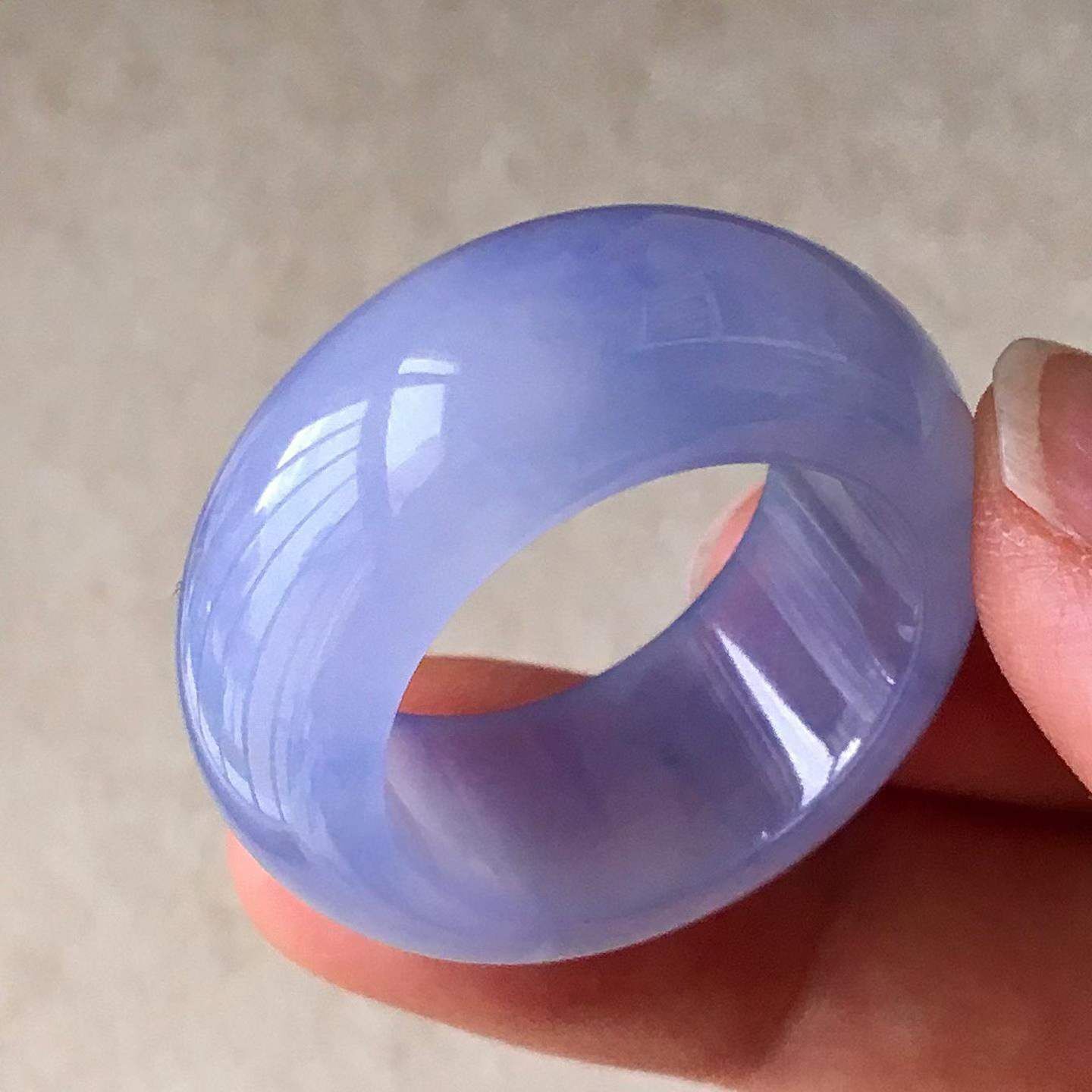 6165550 翡翠緬料冰種紫羅蘭指環 (內徑 19mm)