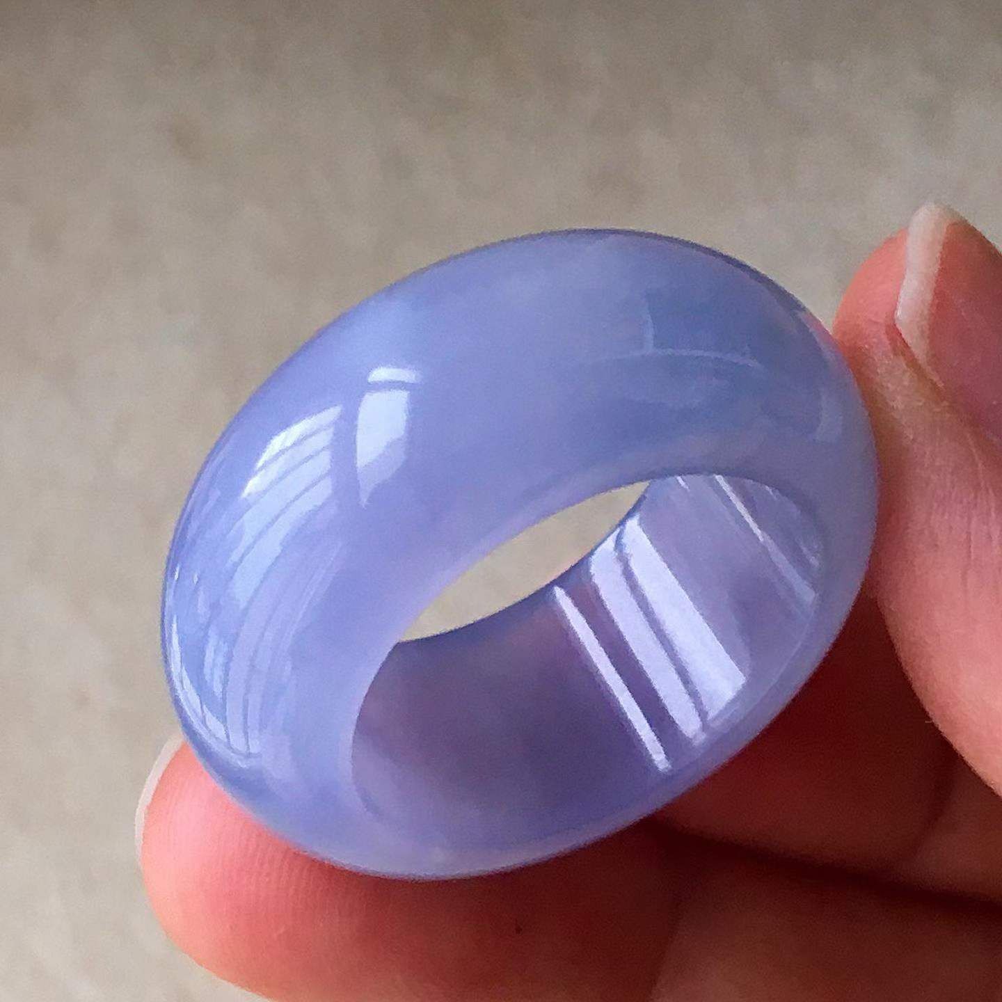 翡翠緬料冰種紫羅蘭指環 (內徑 19mm),天然翡翠A玉, 緬甸玉, Jade, Jadeite