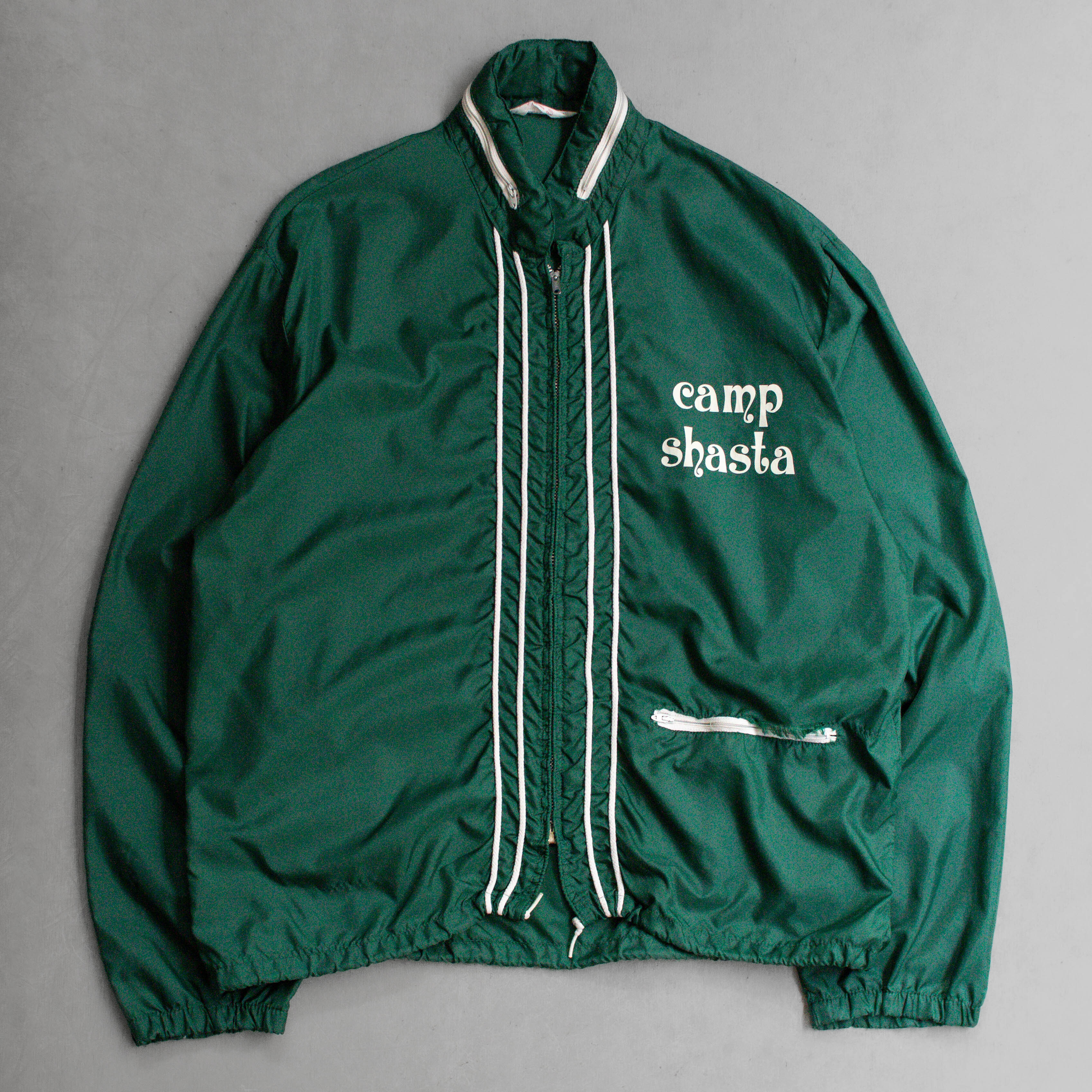 60S CHAMPION WINDBREAK JACKET 美國製 墨綠 防風 大學 校園 外套