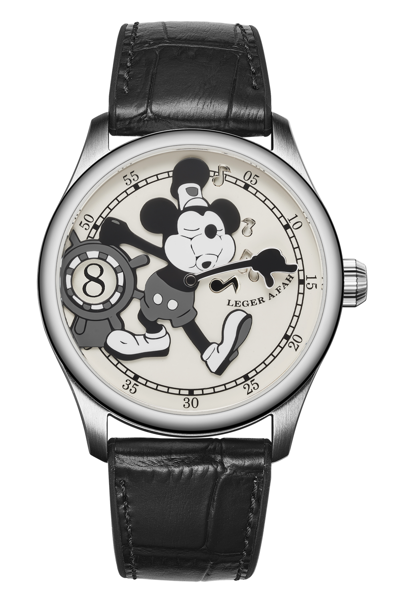 Whistle 1928 Mechanical Animation Jumping Hour Watch